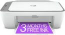 HP DeskJet 2755e Wireless Color inkjet-printer, Print, scan, copy, Easy setup, Mobile printing, Best-for home, 3 months of Instant Ink included,white