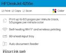 HP DeskJet 4255e Wireless All-in-One Color Inkjet Printer, Scanner, Copier, Best-for-Home, 3 Months of Ink Included (588S6A)