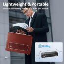 Inkless Portable Printer for Travel, Wireless Thermal Printer Supports 8.5 x 11 Inch US Letter Size, Bluetooth Printer Includes Carry Case and 3 Rolls of Thermal Paper Kit, Black