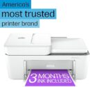 HP DeskJet 4255e Wireless All-in-One Color Inkjet Printer, Scanner, Copier, Best-for-Home, 3 Months of Ink Included (588S6A)