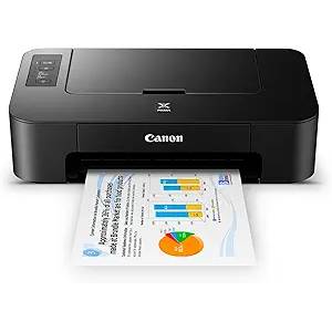 Canon TS202 Inkjet Photo Printer, Black (USB Required, not Included)